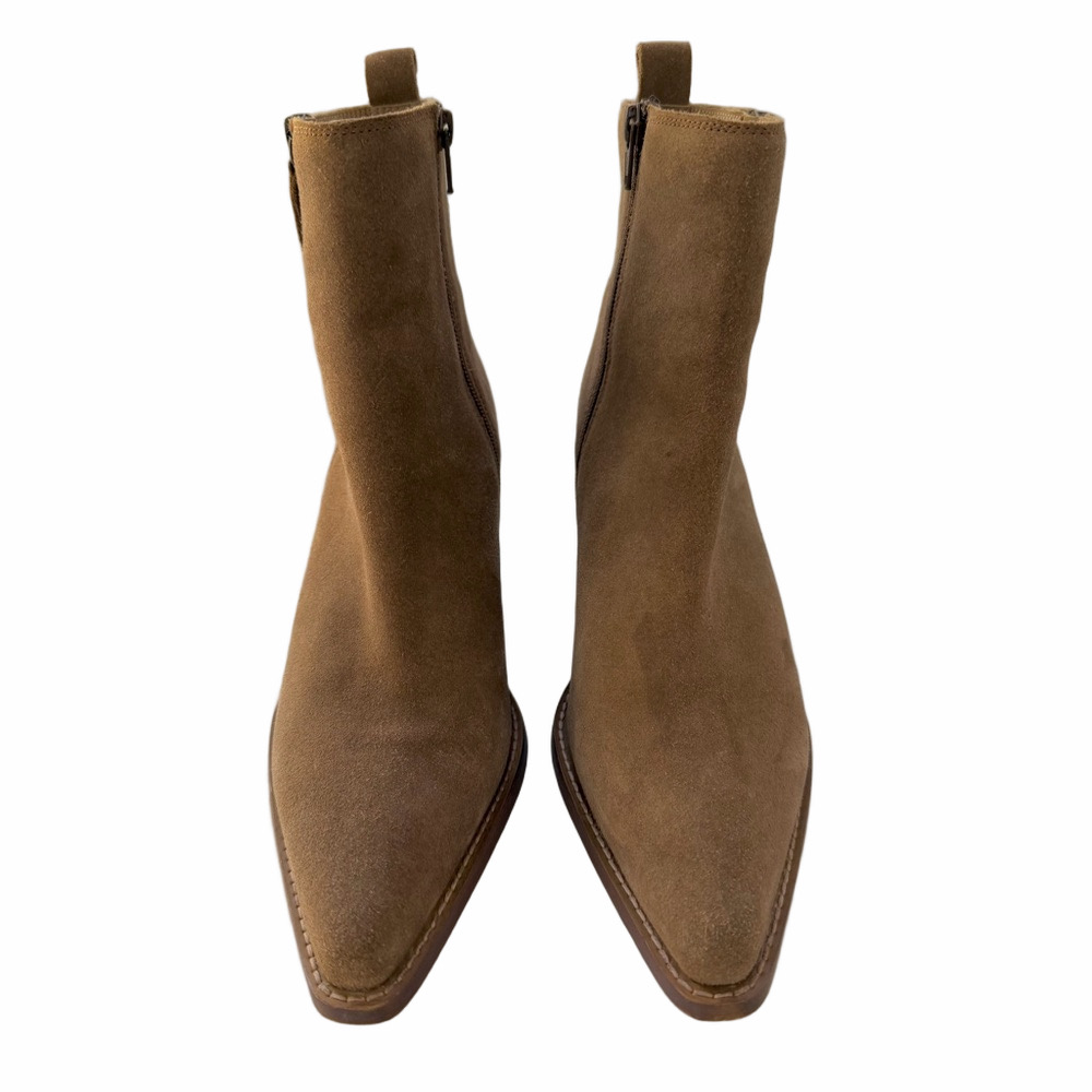 House of Harlow 1960 Revolve Tan Suede Western Booties Size 9.5 - Picture 3 of 16